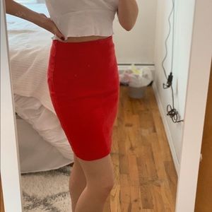 Vintage red pencil skirt